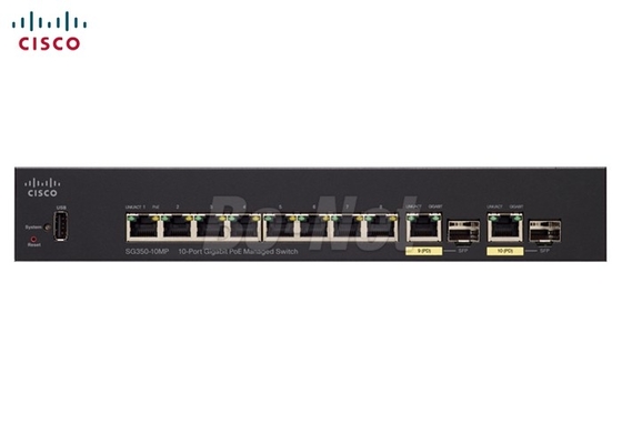 Durable 10 Port Managed Gigabit Ethernet Switch SG350-10MP-K9-CN Cisco SG350-10MP